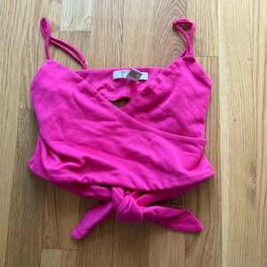 Forever 21 Y2K Pink Wrap Top